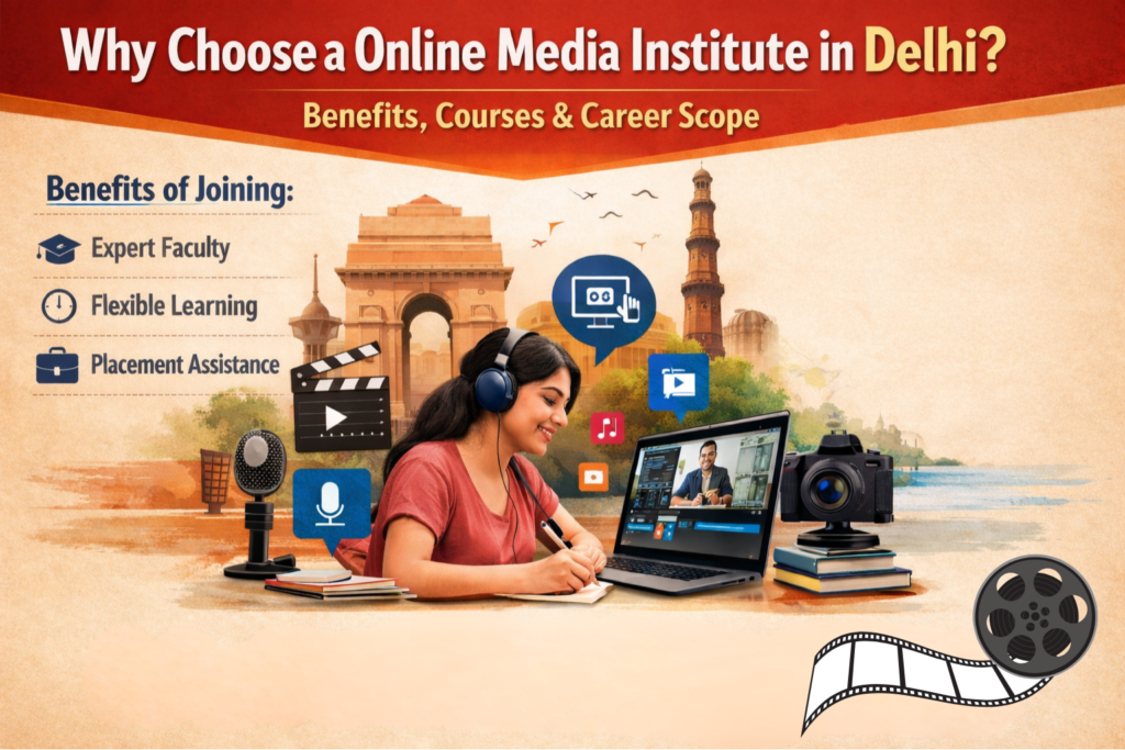 Why Choose a online Media Institute in Delhi? Benefits, Courses & Career Scope